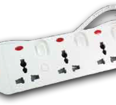 Universal Portable Switched Socket Outlet with Individual Neon Indicator  MS-3335 (5 Gang PSO)