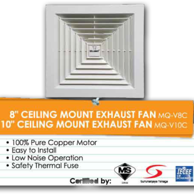 8" Ceiling Mount Exhaust Fan MQ-V8C