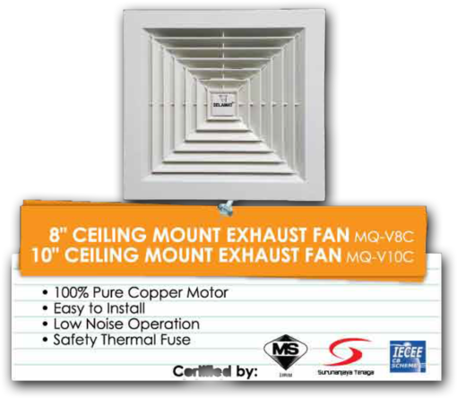 10" Ceiling Mount Exhaust Fan MQ-V10C