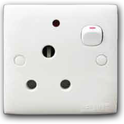 1 Gang Switched Socket Outlet with Neon 2K-151 (NEON)