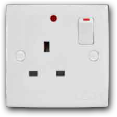 13A 1 Gang Switched Socket Outlet with Neon MS-131L(NEON)
