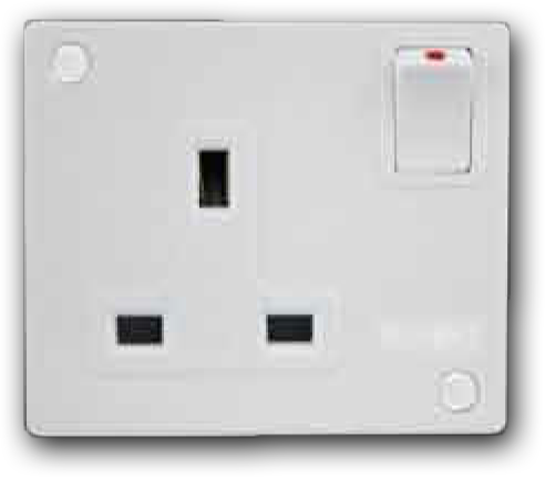 1 Gang Mini-Switched Socket Outlet A-3321
