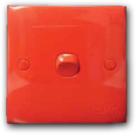 1 Gang 1 Way Switch (Red Cover & Red Rocker) 10AX 250V 2K-101 (R/C-R/R)